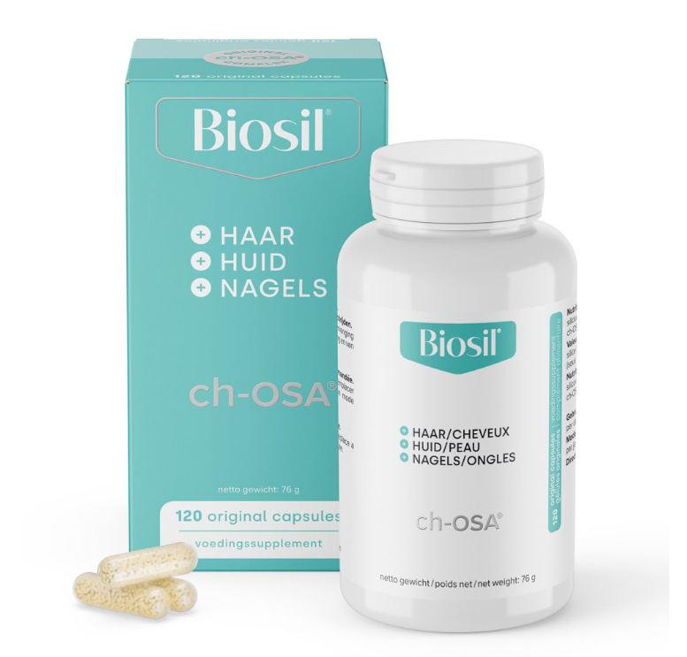 BioSil ondersteunt de aanmaak van collageen voor huid, haar en nagels. Populair supplement voor innerlijke verzorging.